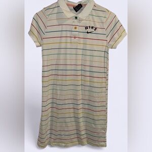 Nike Kids Cream Dress with Colorful Stripes